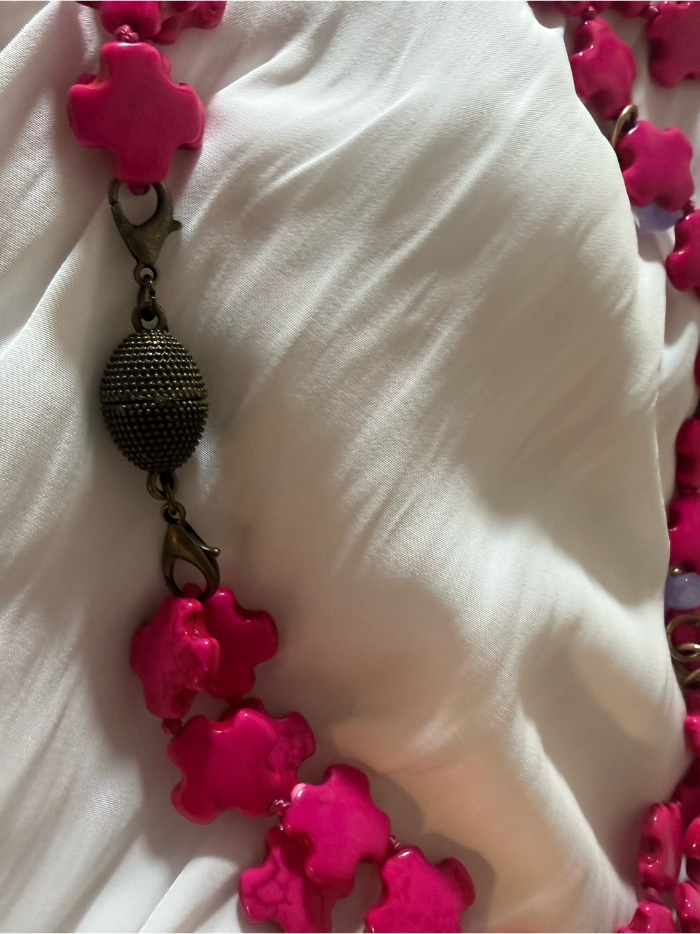 KATIA Designs- Bright Pink Howlite Layering Necklace: Woke Up Sexy As Hell Again - Picture 8 of 9